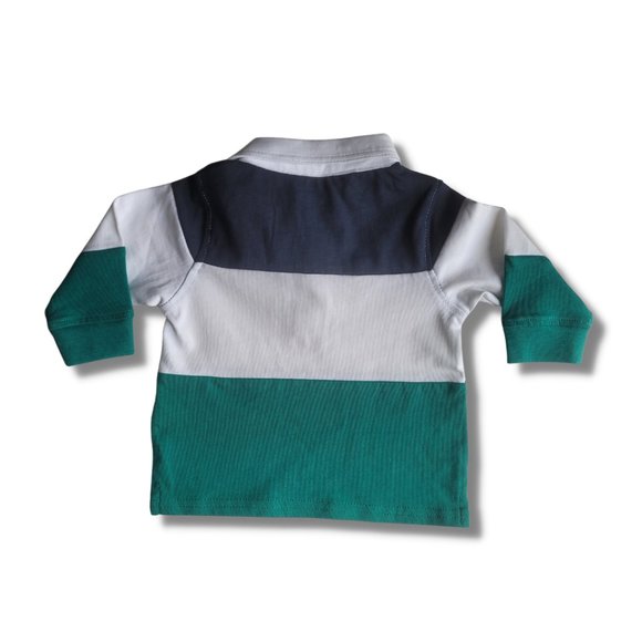 Baby Boy Striped Polo shirt  Size 3 - 6 months - Picture 2 of 4